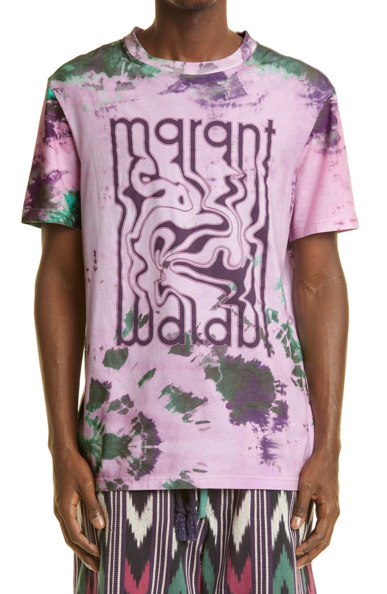 Isabel Marant Men's Zeno Cotton Logo Graphic Tee, Main, color, 