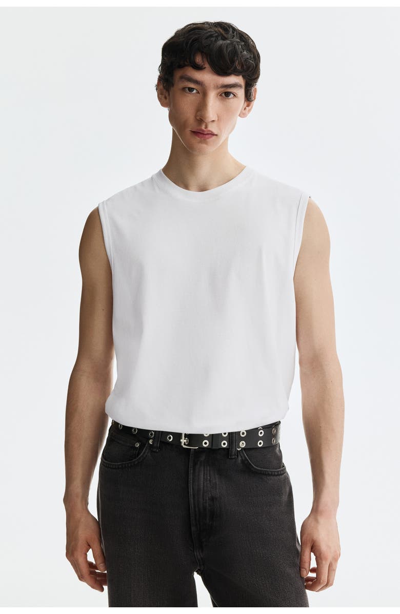 H&M Coolmax<sup>®</sup> regular fit tank top, Main, color, White