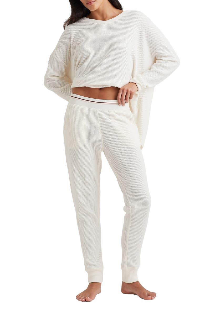 Papinelle Waffle Knit Pajamas, Alternate, color, 