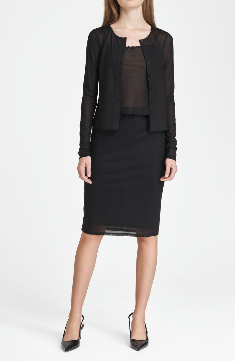 WAYF Maude Camisole & Cardigan Set, Alternate, color, Black