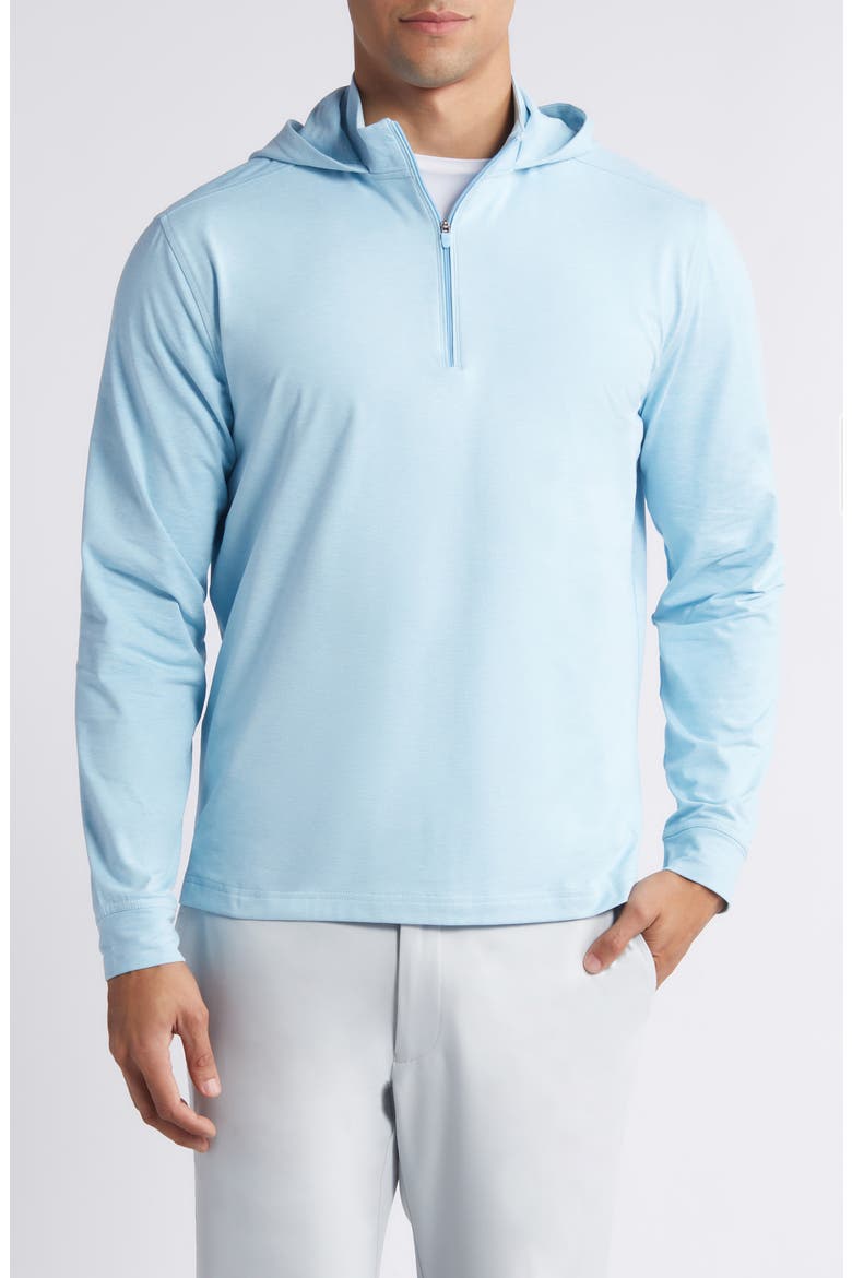 Slaton Quarter Zip Performance Hoodie, Main, color, PERMAFROST