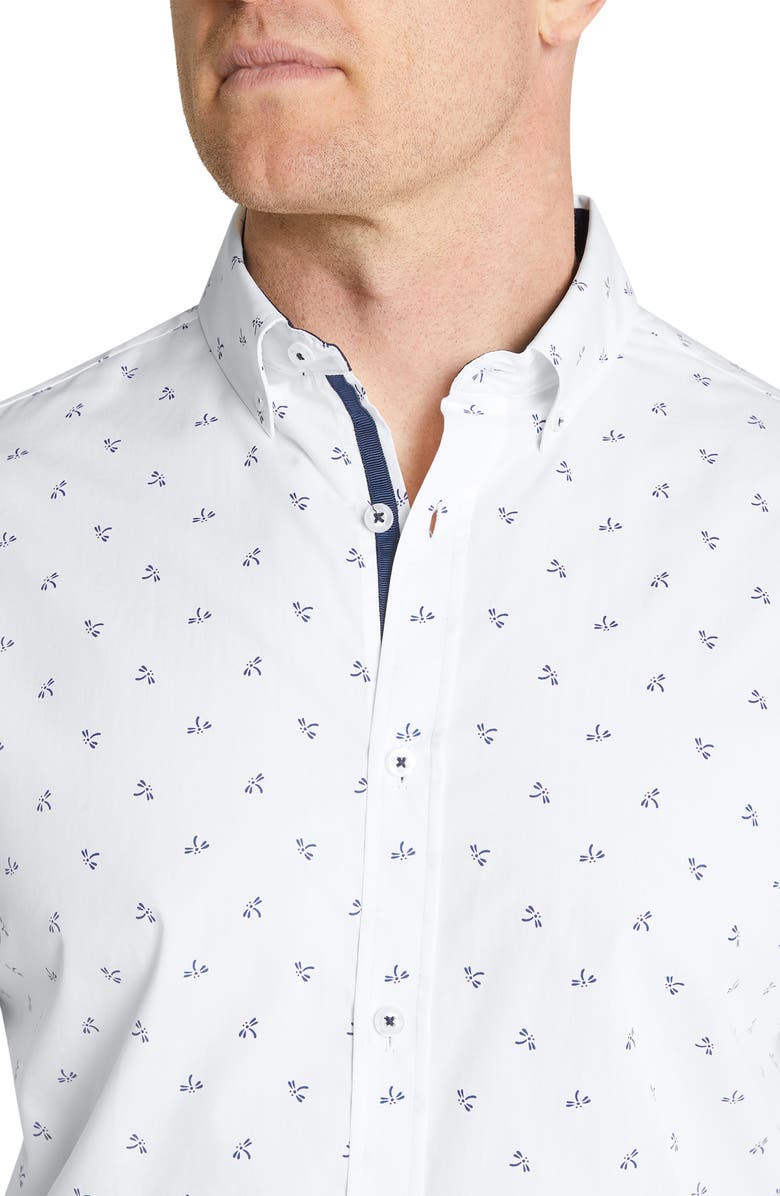 Johnny Bigg Regular Fit Dragonfly Cotton Button-Down Shirt, Alternate, color, 