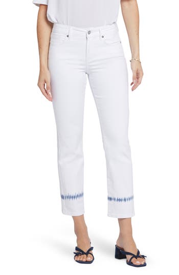 Nydj Petite Marilyn Wave Tie Dye Straight Leg Jean
