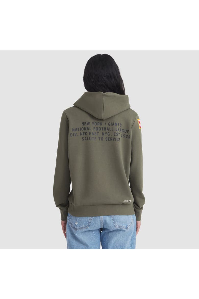 Women's Nike Olive New York Giants 2025 Salute to Service Sideline Standard Issue Dri-FIT Hoodie, Alternate, color, Olive