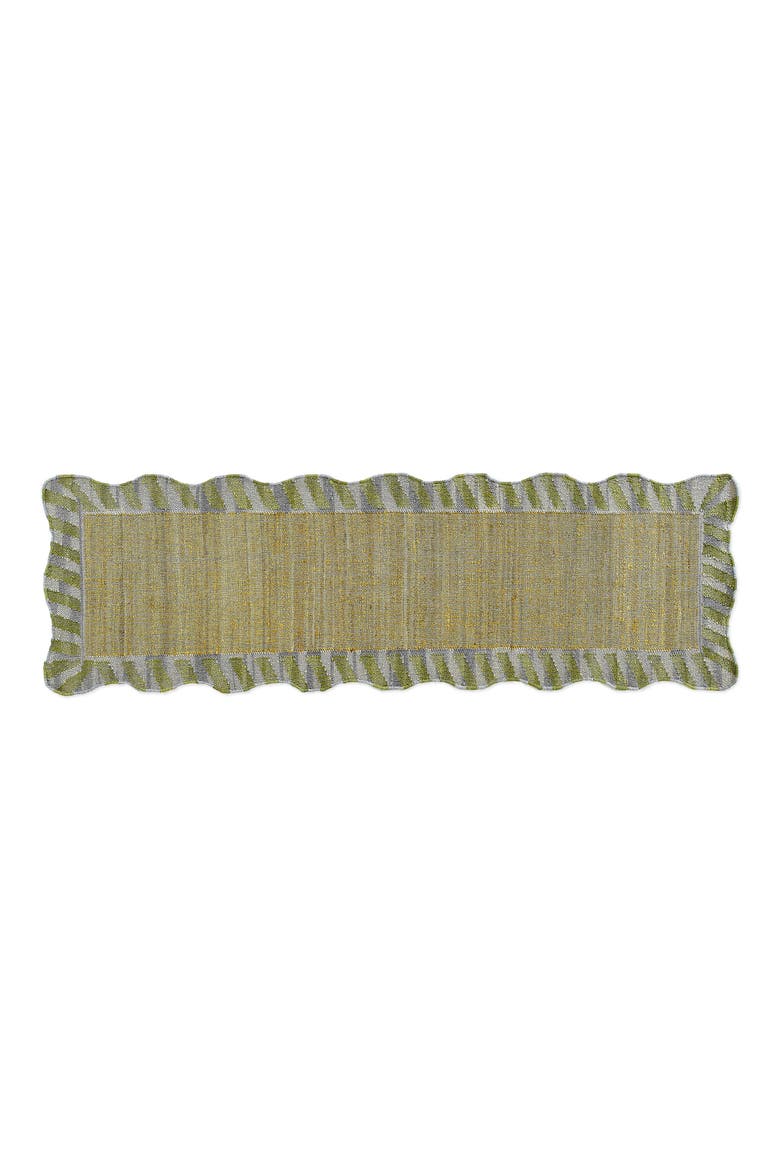 Jute Scalloped Runner, Main, color, BEIGE