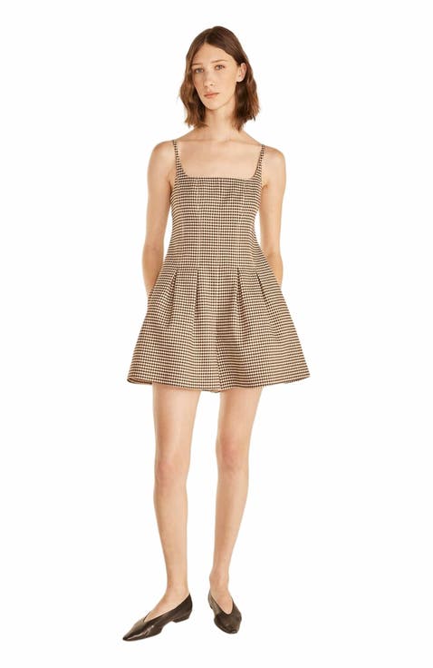 Gingham Linen Blend Romper