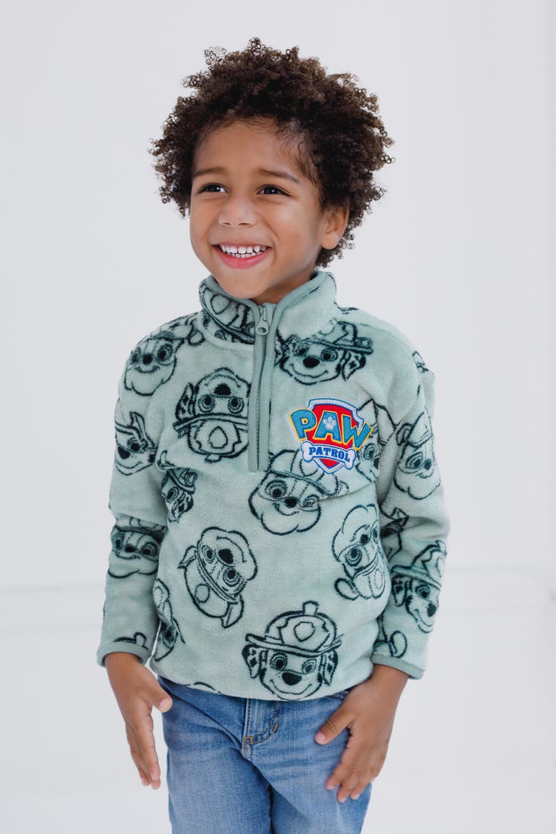 Fleece Quarter-Zip Sweatshirt, Alternate, color, Light Blue Grey