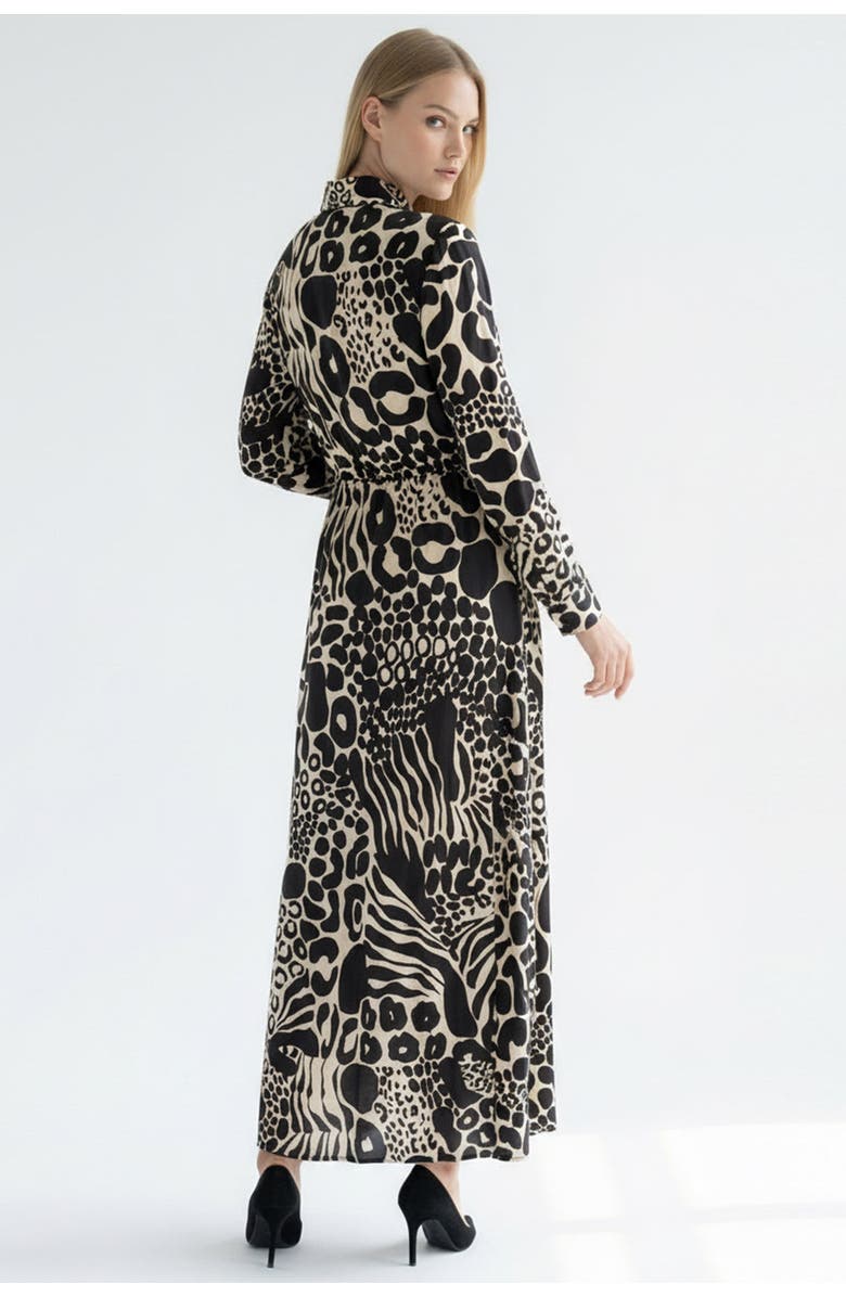 Exquise Marina Maxi Dress, Alternate, color, Black-Ecru
