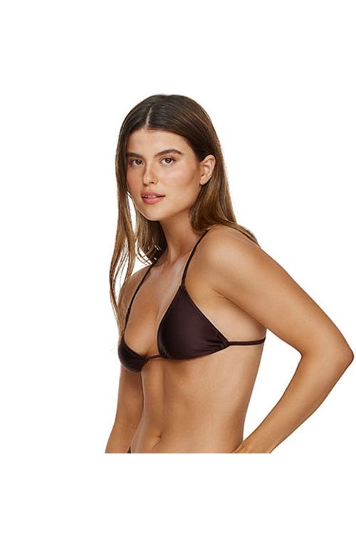 Flirtt Gottex Satin Touch Triangle Bikini Top In Brown