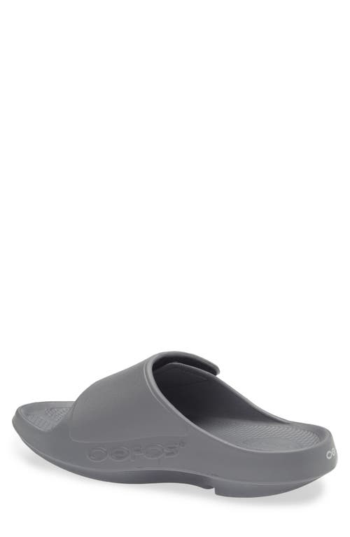Oofos Gender Inclusive Ooahh Sport Flex Slide Sandal In Gray