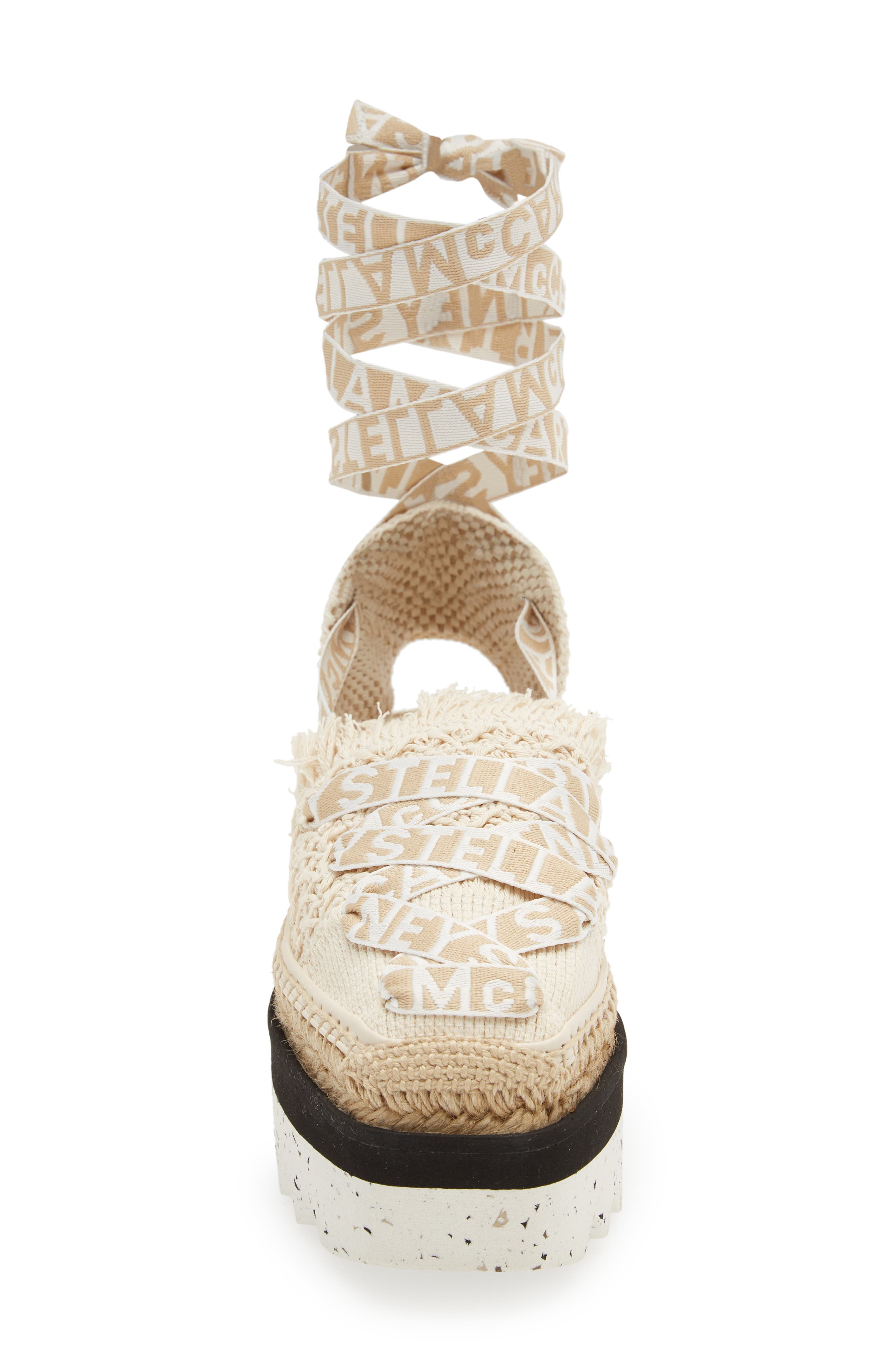 Stella McCartney Gaia Logo Strap Espadrille, Alternate, color, 