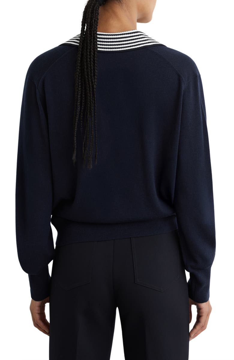 Reiss Nova Stripe Sweater, Alternate, color, Navy/ White