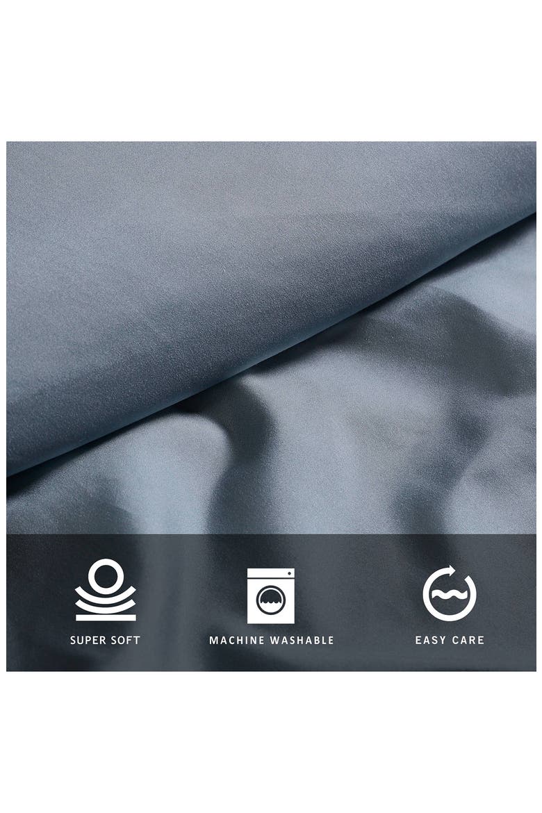 Solid Recycled Polyester Sheet Set, Alternate, color, DENIM BLUE