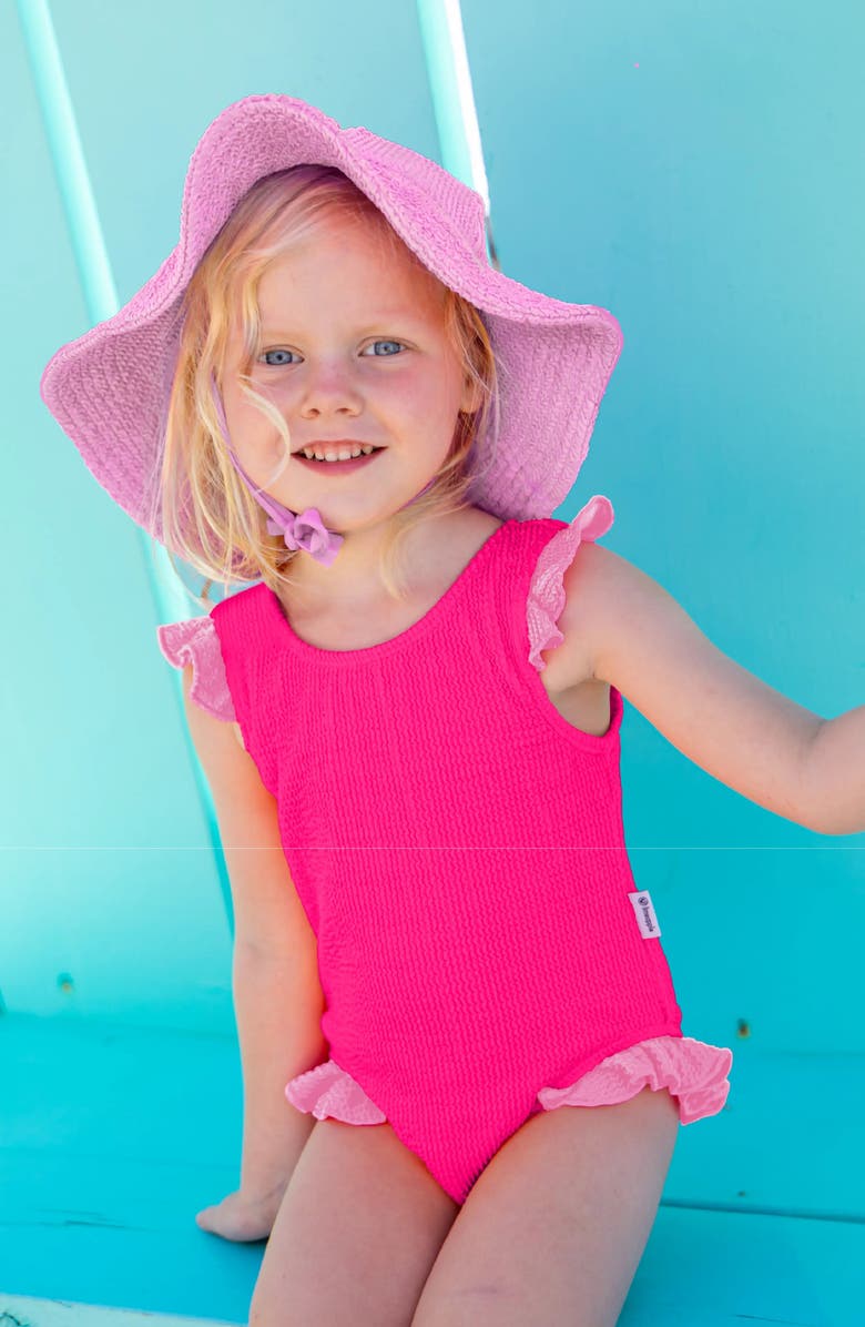 Limeapple Infant Crinkle Sunhat, Alternate, color, Pink