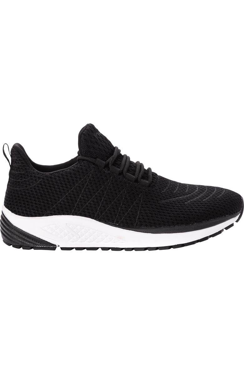 Propét Tour Knit Sneaker, Alternate, color, Black Fabric