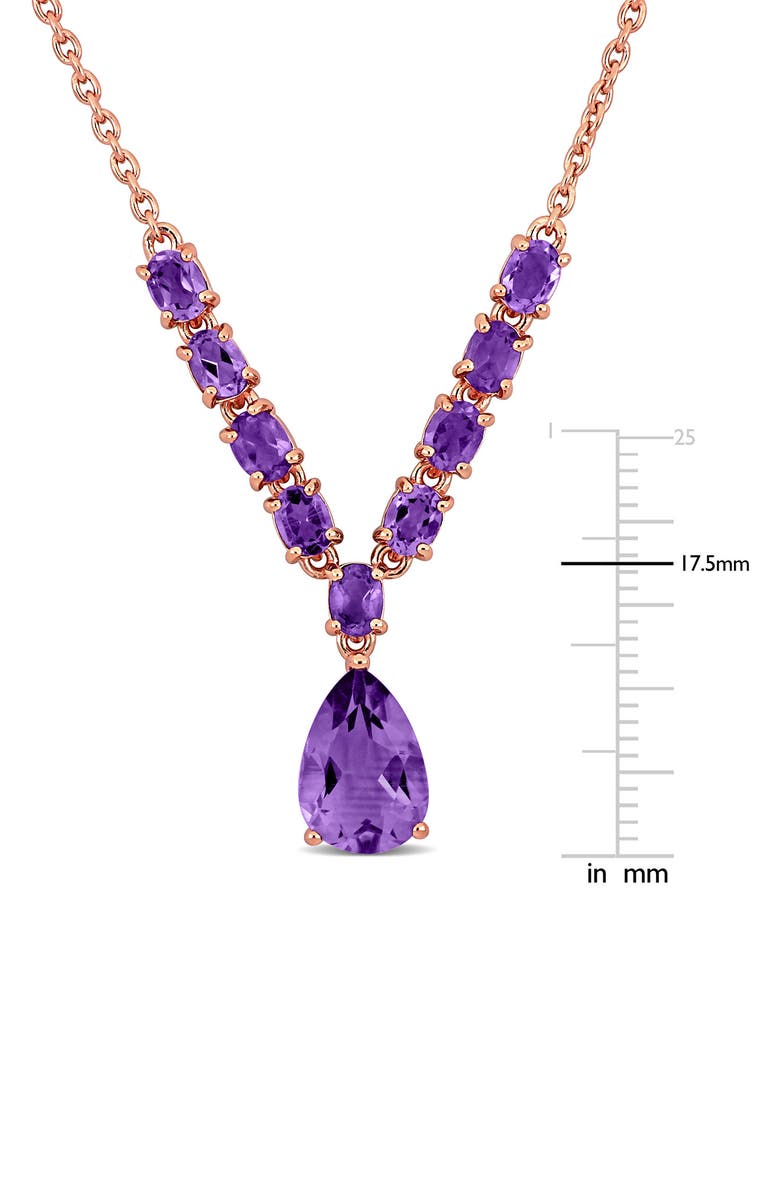 DELMAR Semiprecious Stone Pendant Necklace, Alternate, color, Purple