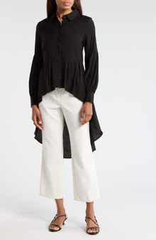 PATRIZIA LUCA Button-Down High-Low Top