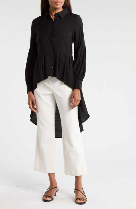 PATRIZIA LUCA Button-Down High-Low Top
