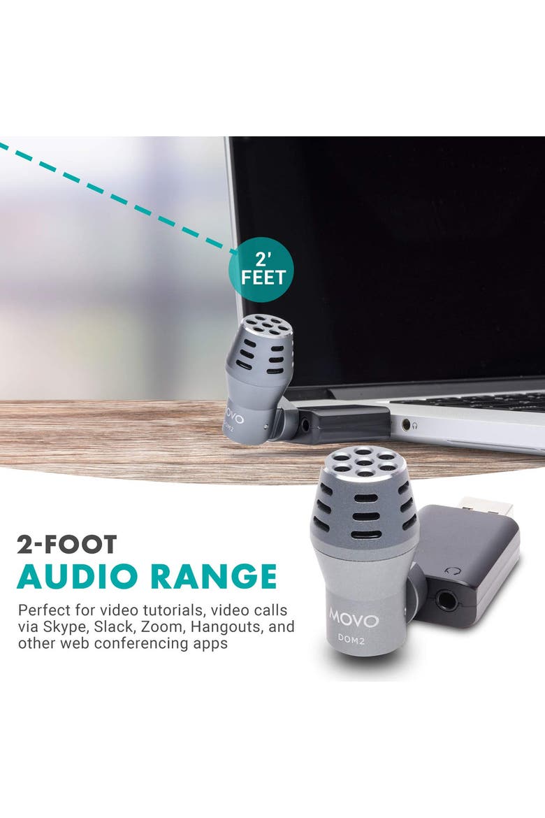 DOM2-USB Mini Omnidirectional USB Computer Microphone for PC and Mac, Alternate, color, Black