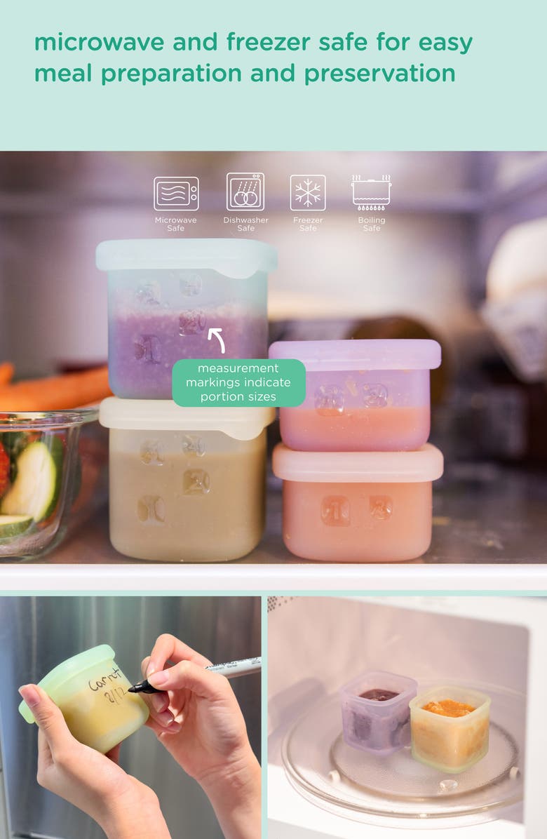 Olababy Set of 4 Food Containers, Alternate, color,