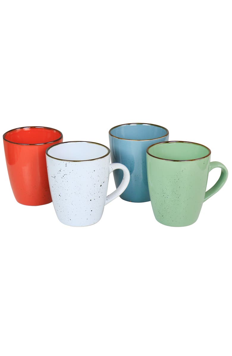 Elama Evelyn 20 Piece Mix and Match Round Stoneware Dinnerware Set, Alternate, color, White