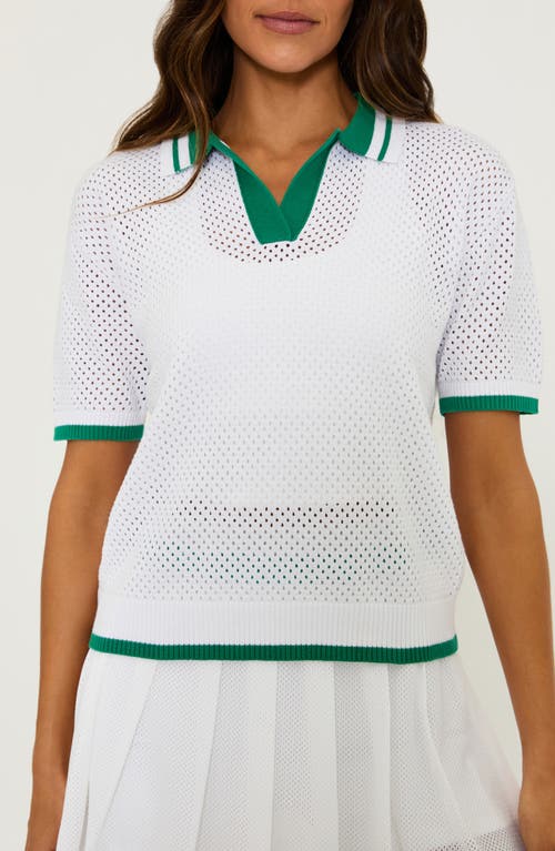 Shop Beach Riot Giana Open Stitch Top In Courtside White