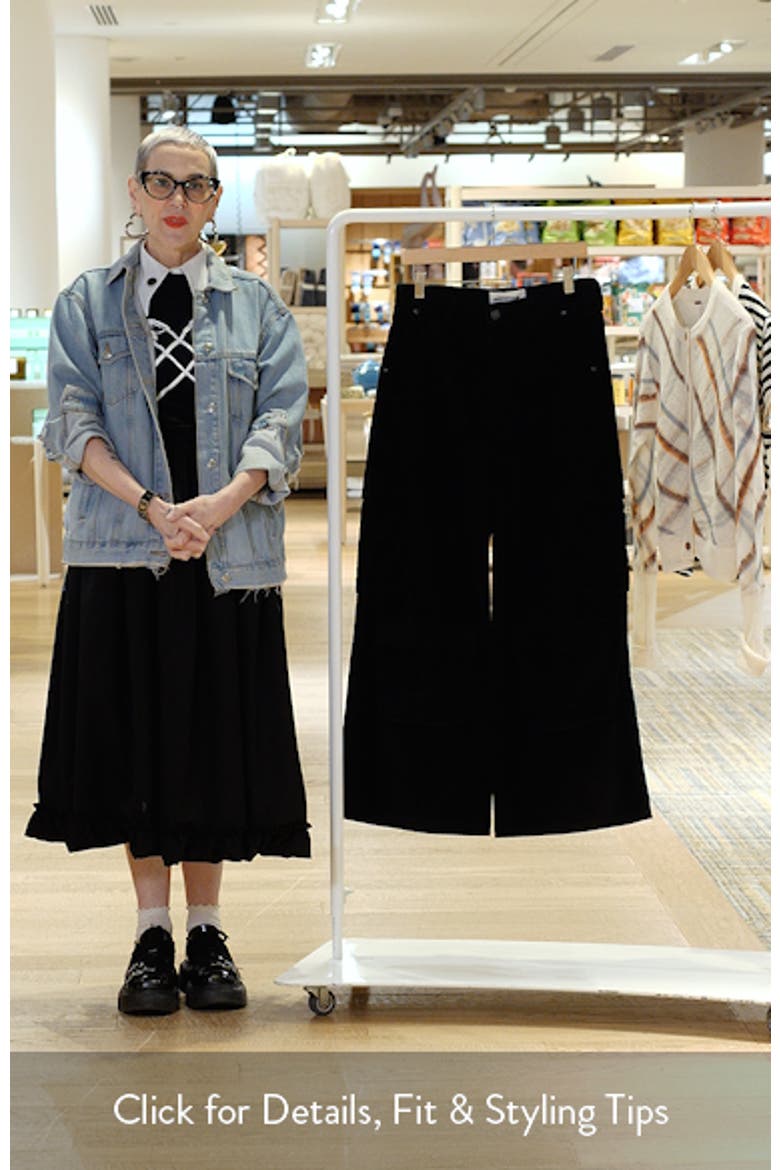 Low Rise Corduroy Wide Leg Cargo Pants video