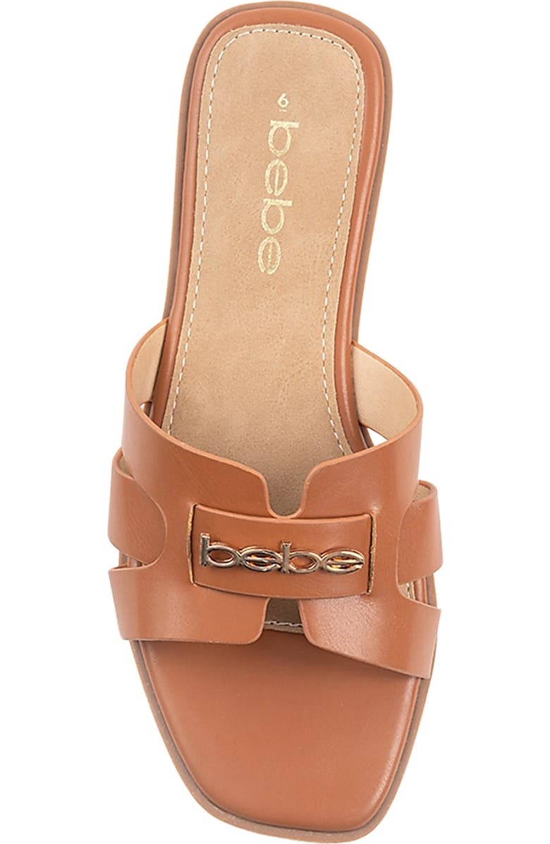 bebe Slide Sandal, Alternate, color, Cognac