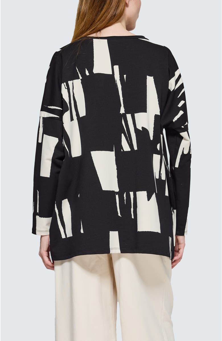 LUUKAA Marilla Printed Pocket Tunic, Alternate, color, Ivory Black