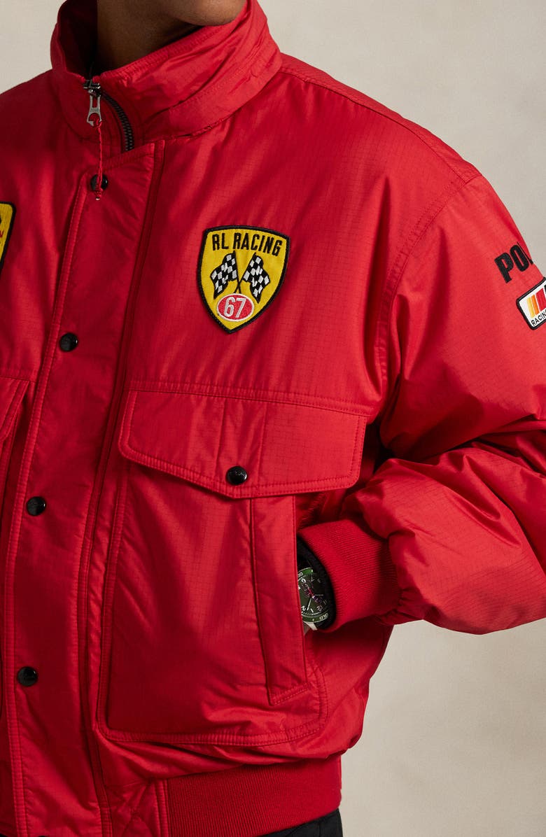 Polo Ralph Lauren Racing Patch Jacket, Alternate, color, Red