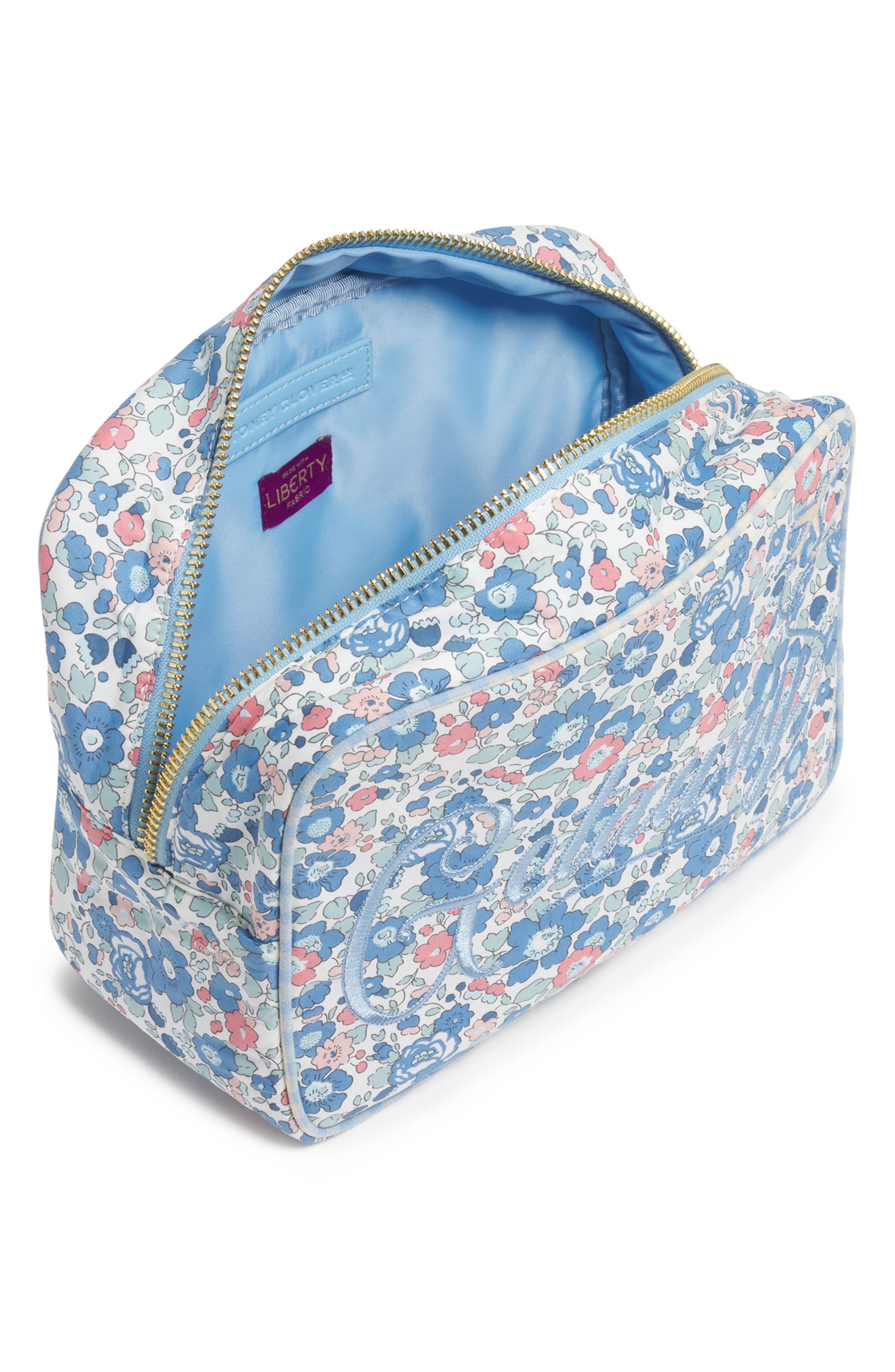 Stoney Clover Lane x Liberty Large Getaway Embroidered Pouch, Alternate, color, Betsy