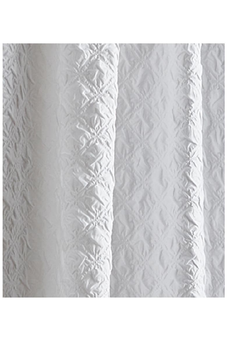 Set of 2 Diamond Pole Top Curtain Panels, Alternate, color, WHITE