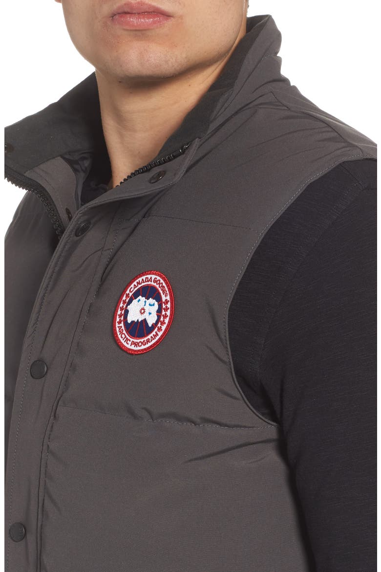 Garson Slim Fit Quilted Down Vest, Alternate, color, GRAPHITE