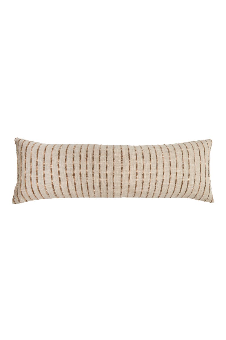 Jojo Lumbar Accent Pillow, Main, color, IVORY / WALNUT