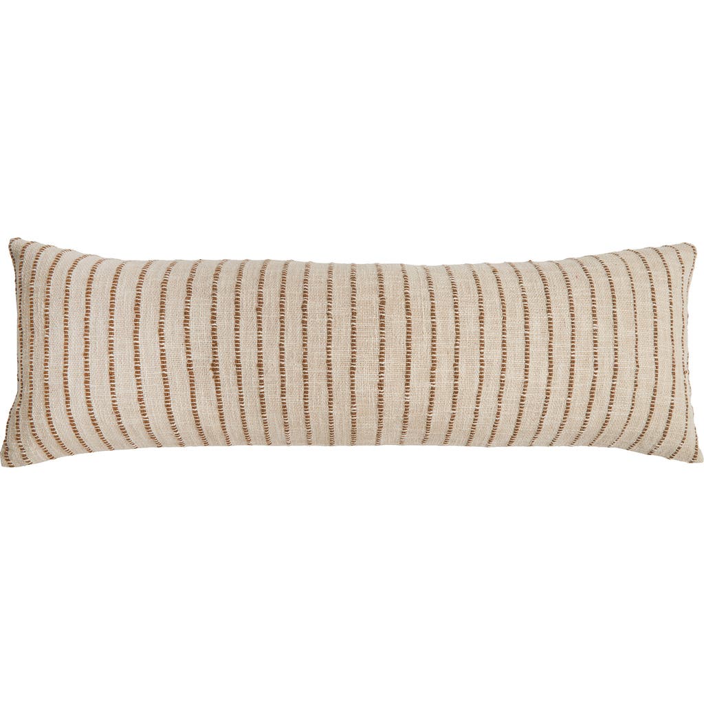 Pom Pom At Home Jojo Lumbar Accent Pillow In Ivory/walnut