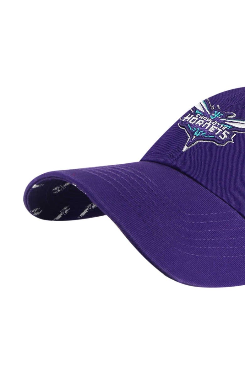 '47 Women's '47 Purple Charlotte Hornets Confetti Undervisor Clean Up Adjustable Hat, Alternate, color,
