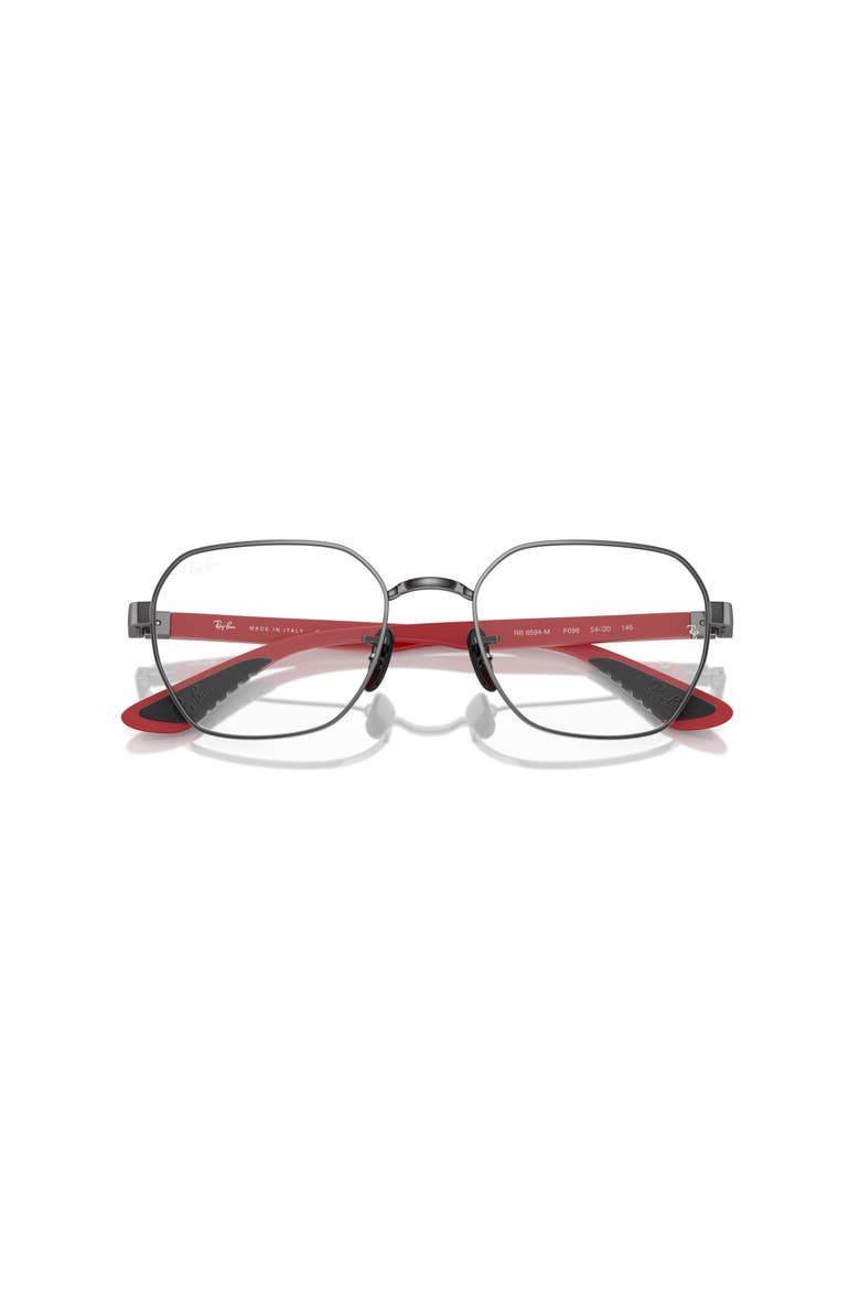 54mm Irregular optical glasses, Alternate, color, Silver/ Red