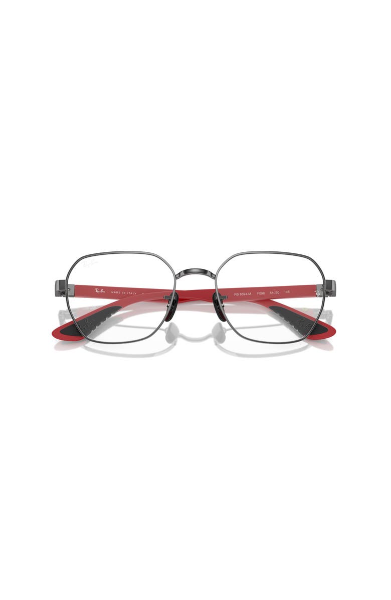 Ray-Ban 54mm Irregular optical glasses, Alternate, color, Silver/ Red