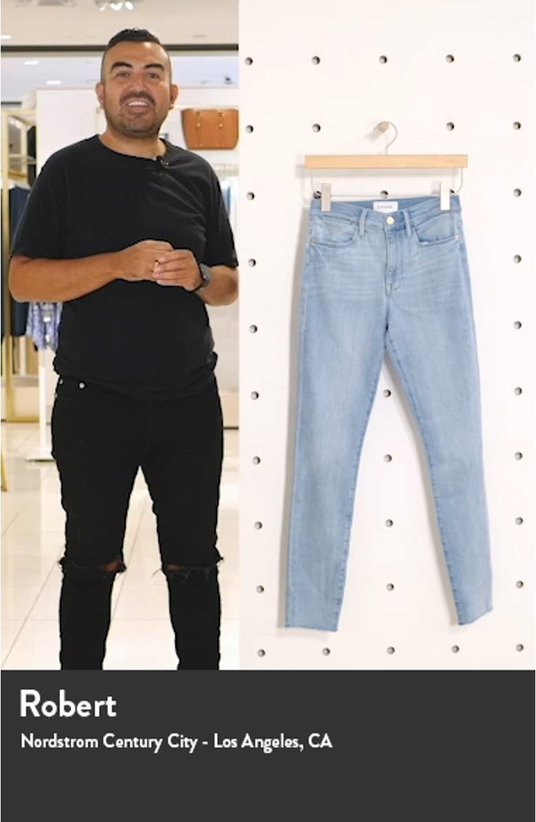 Le Skinny High Waist Raw Hem Ankle Jeans, sales video thumbnail