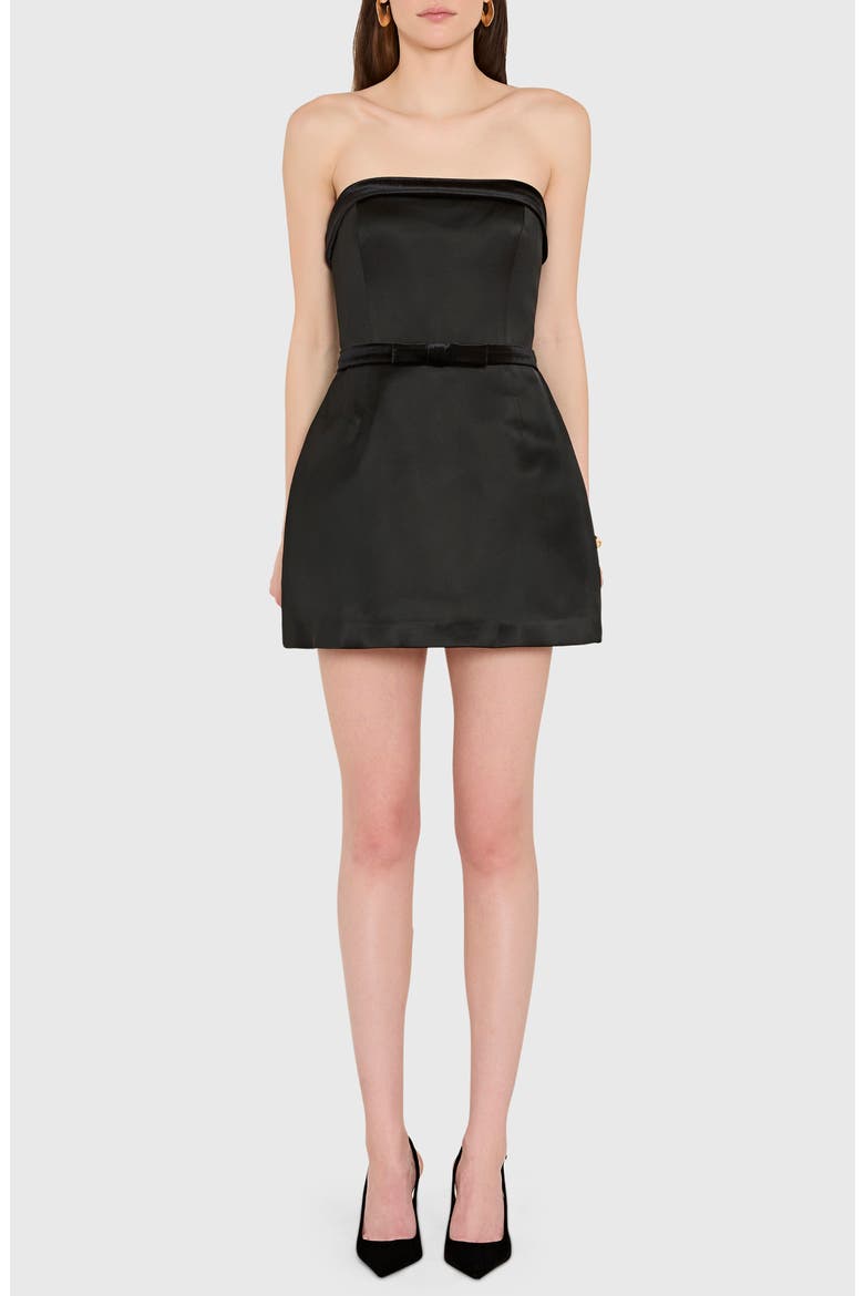 Avalee Strapless Minidress, Main, color, BLK