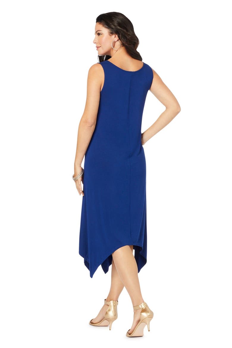 plus size knit swing dress Roaman's Plus Size Stretch Knit Pocket Swing Dress
