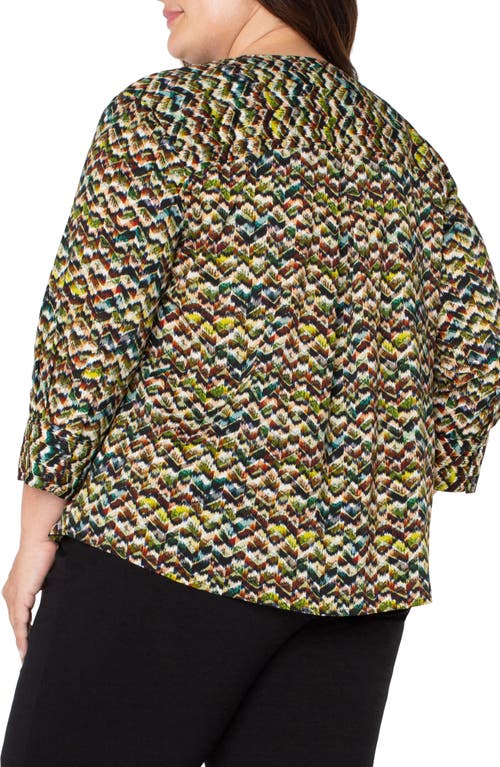 Liverpool Los Angeles Abstract Print Top In Multi