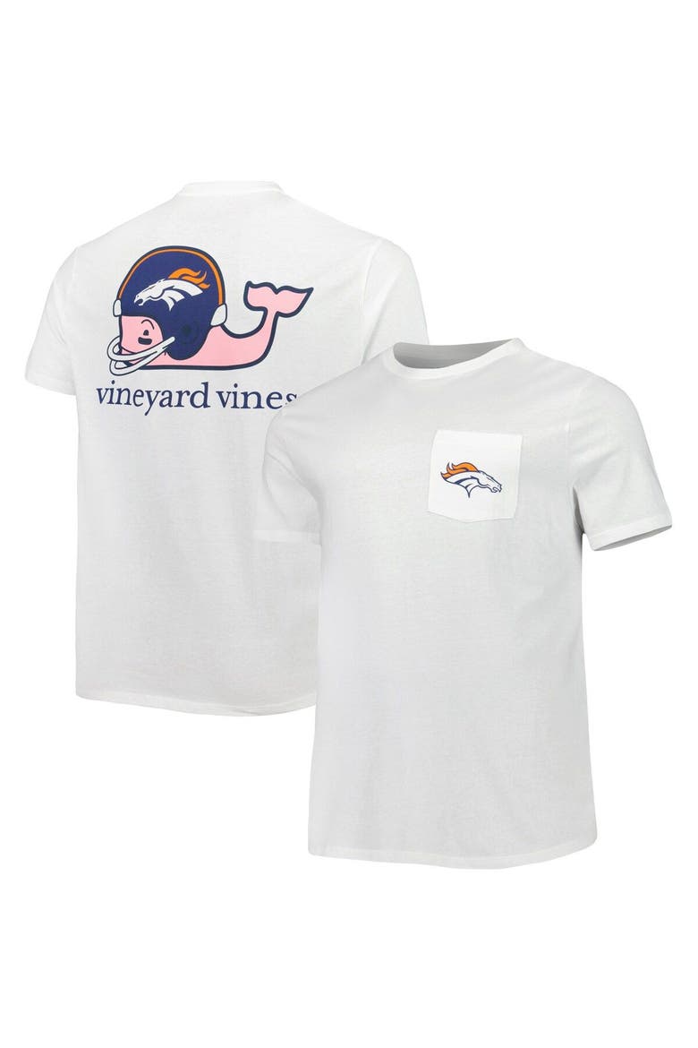 Men's Vineyard Vines White Denver Broncos Big & Tall Helmet T-Shirt, Main, color, White