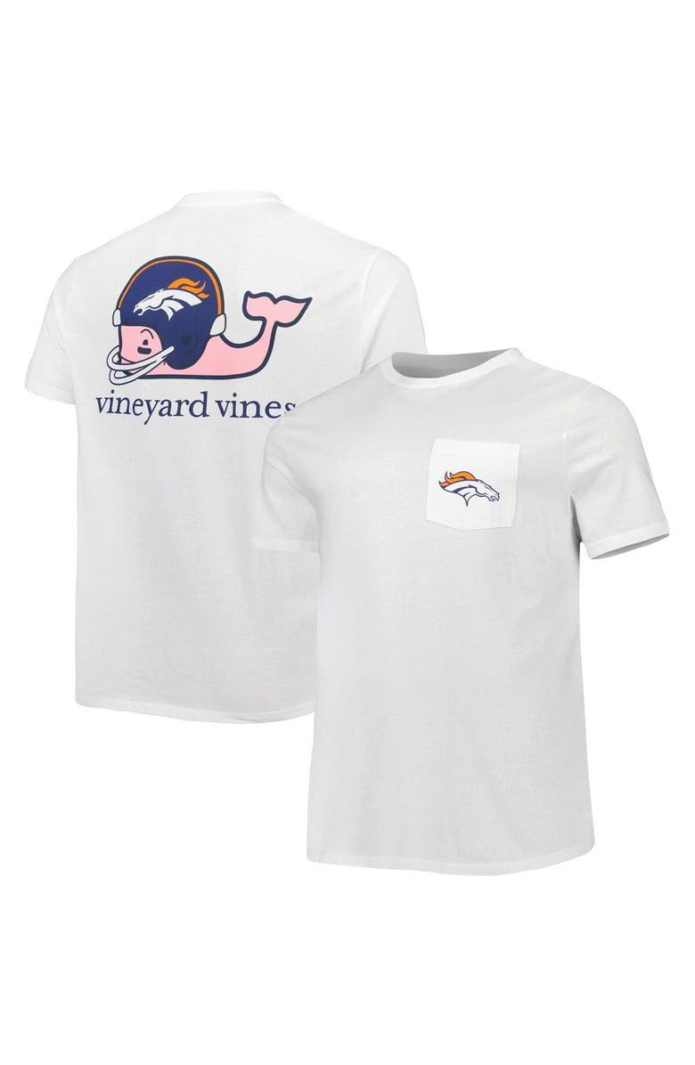 vineyard vines Men's Vineyard Vines White Denver Broncos Big & Tall Helmet T-Shirt, Main, color, White