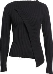 Paloma Wool Esmolar Asymmetric Organic Cotton Rib Sweater