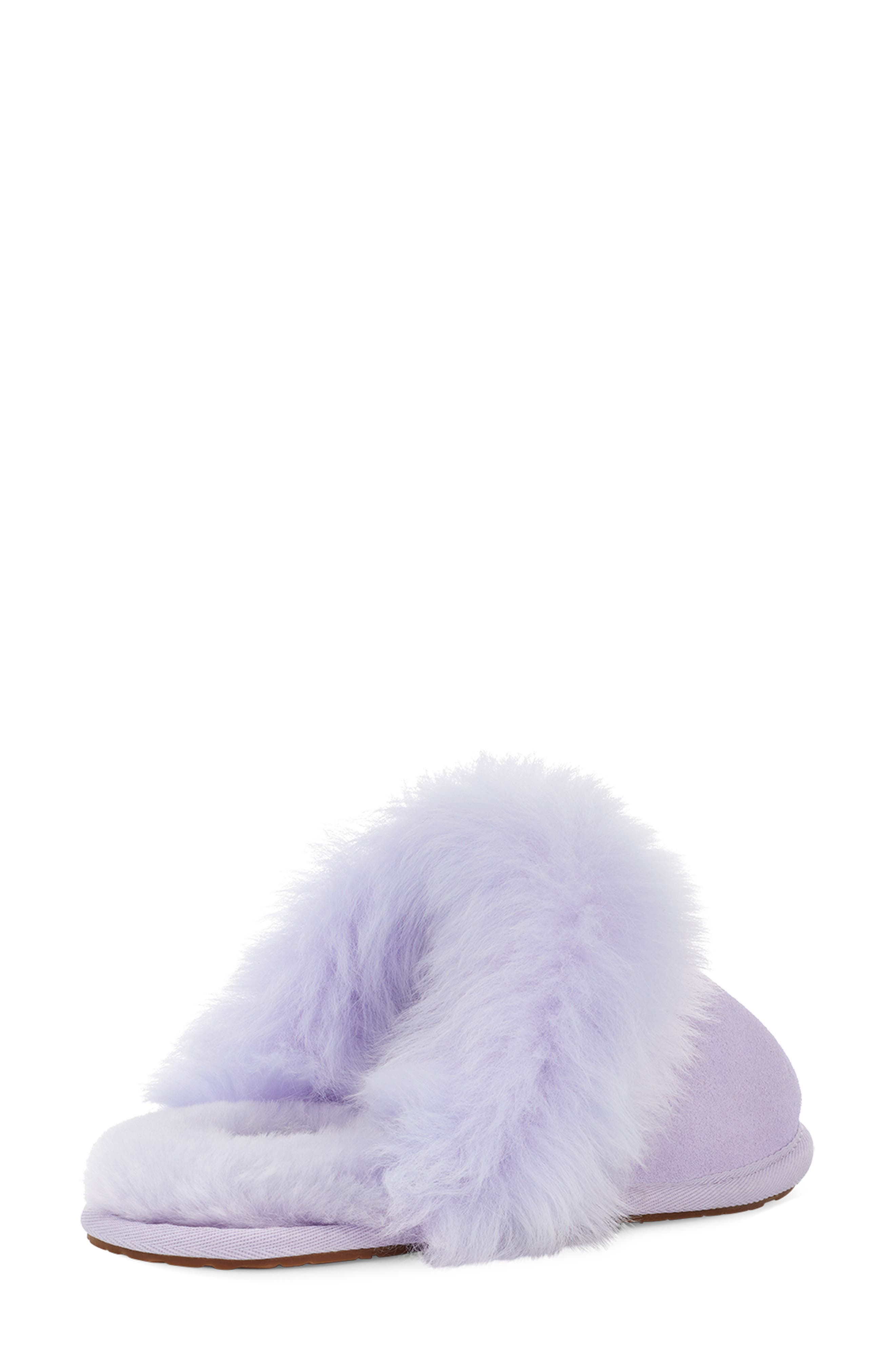 Scuff Sis Genuine Shearling Mule Slipper, Alternate, color, SAGE BLOSSOM