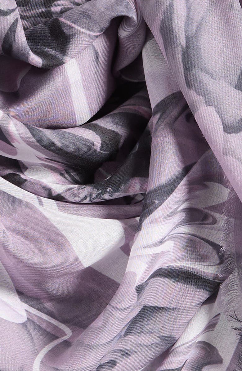 AllSaints Bloom Blush Square Scarf, Alternate, color, 