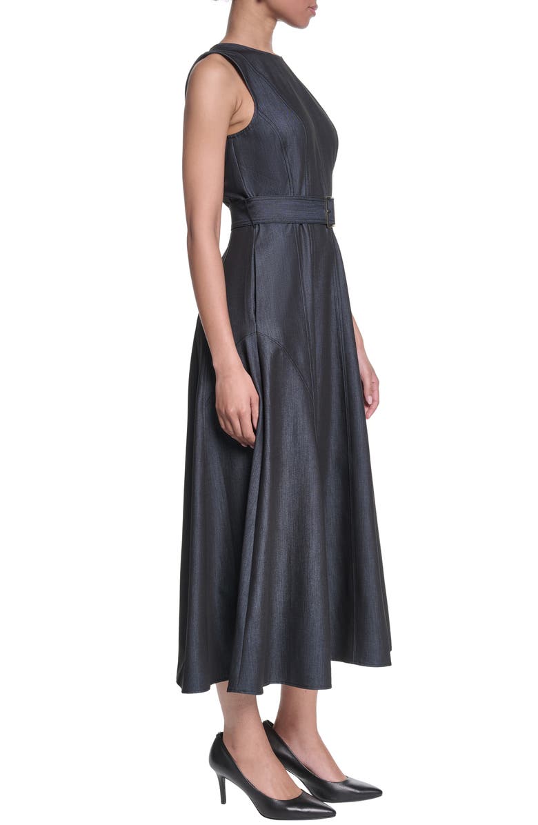 KARL LAGERFELD Belted Sleeveless Midi Dress, Alternate, color, 