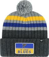 '47 Men's '47 Gray St. Louis Blues Stack Patch Cuffed Knit Hat with Pom