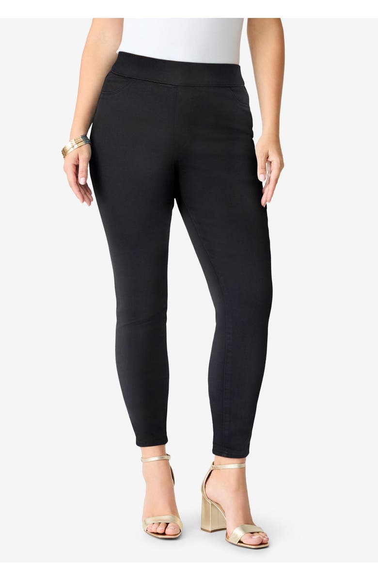 Roaman's Plus Size 360° Stretch Jegging, Alternate, color, Black